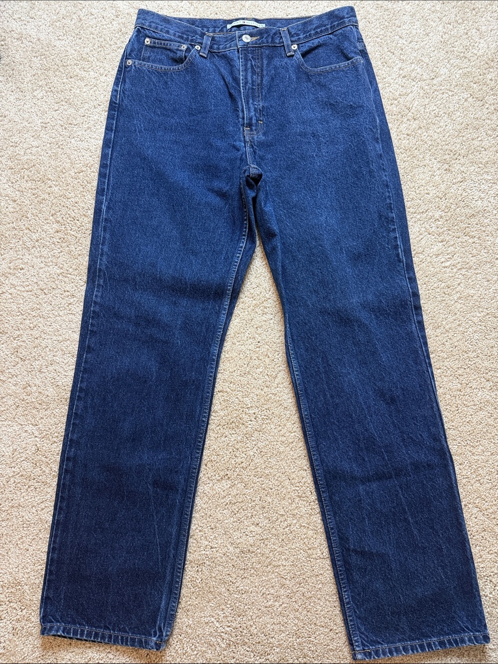 Tommy Hilfiger Women's Straight Leg Jeans in Dark Blue Denim